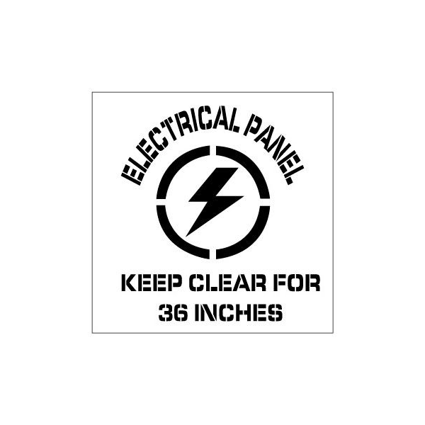 National Marker Co Plant Marking Stencil 20x20 - Electrical Panel PMS226 - main